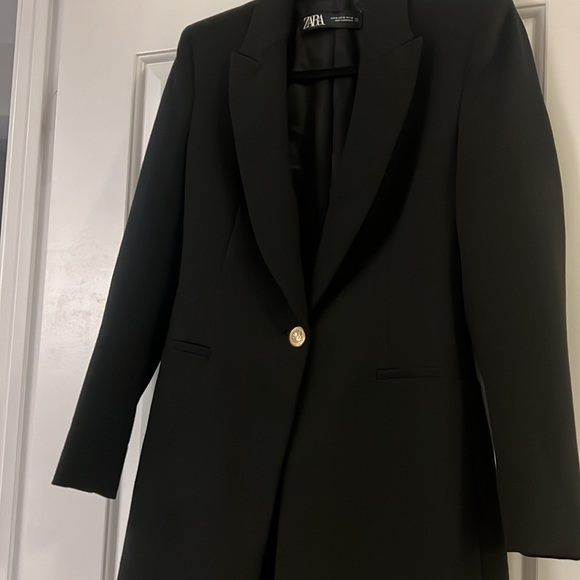 Zara one button long blazer/coat - Picture 5 of 9